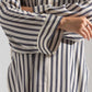 STRIPPED LONG BUTTONED SHIRT