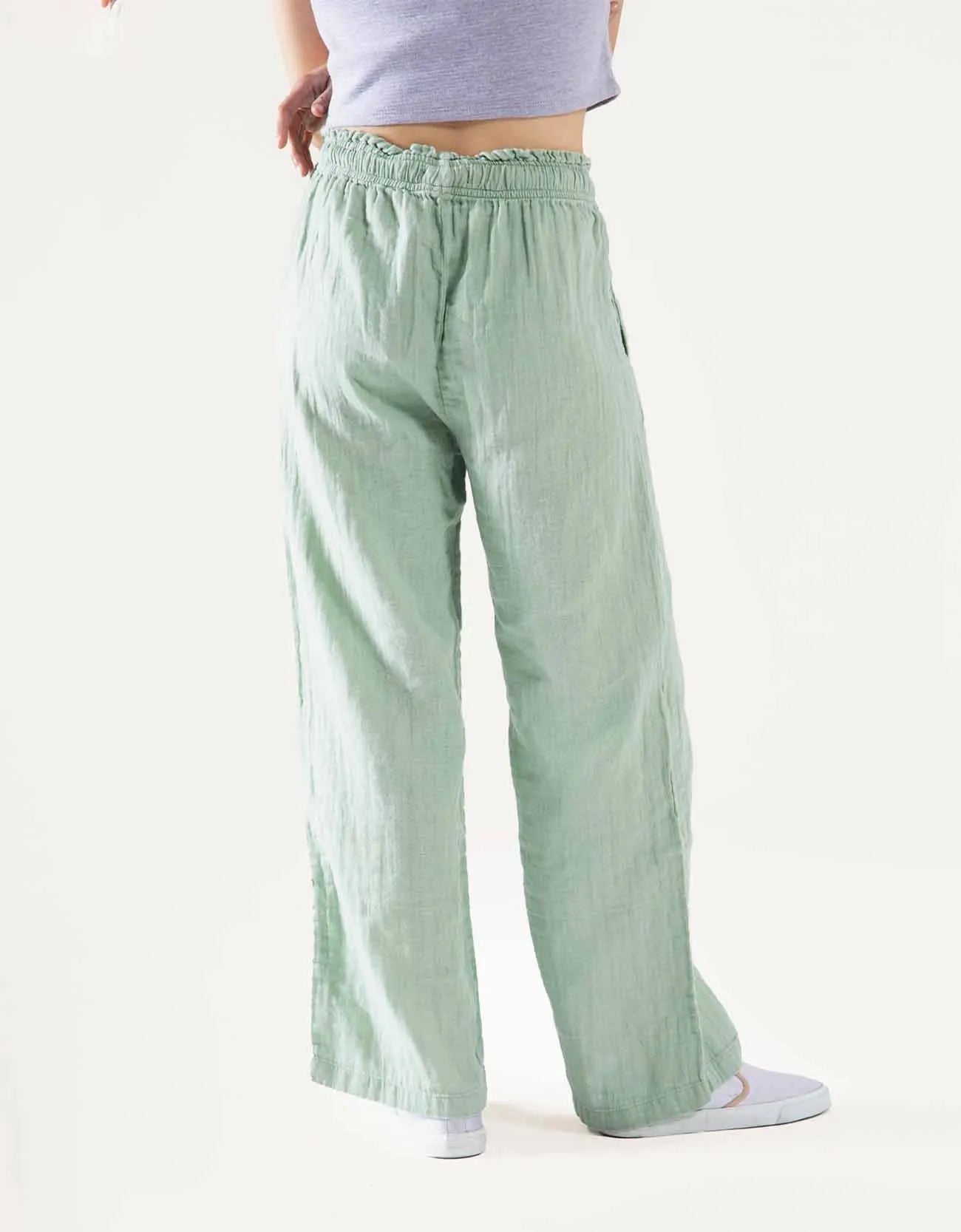 WIDE LEG MUSLIN TROSER