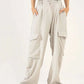 TEXTURED CARGO WIDELEG PANTS
