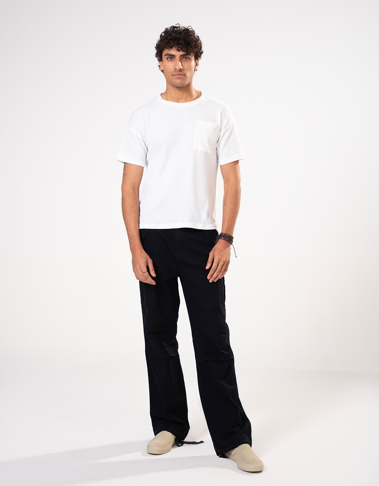 DROP SHOULDER CHEST POCKET TEE