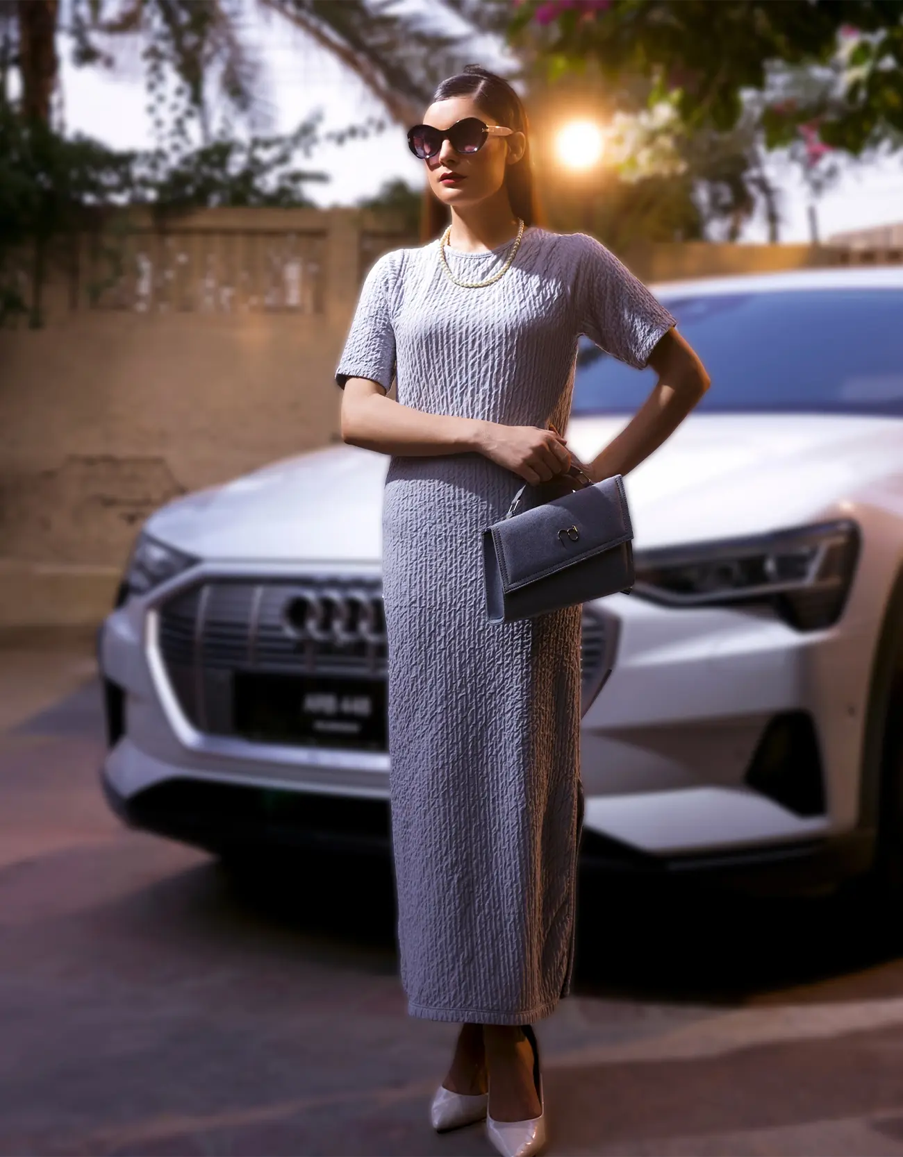 KNITTED TEXTURED MIDAXI DRESS