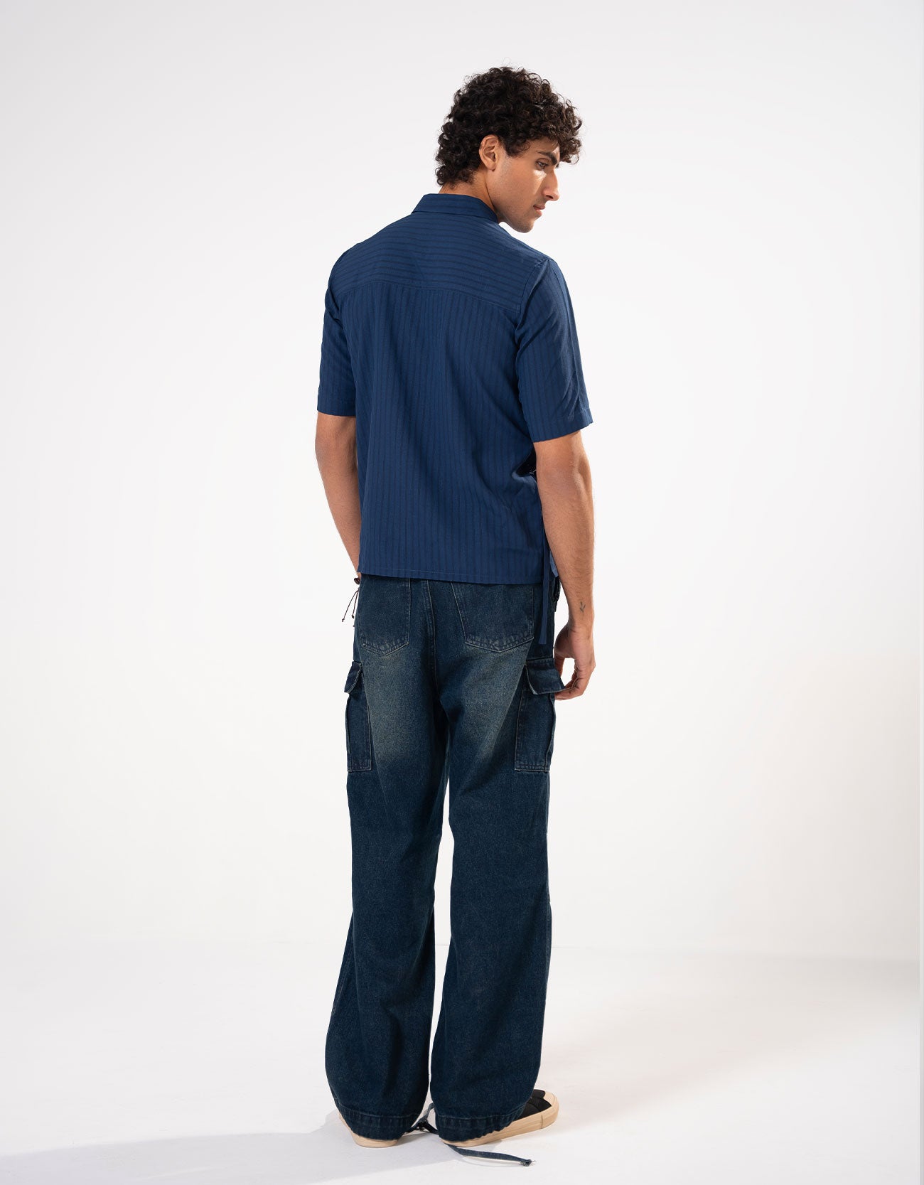 BOXY FIT CROSS OVER SHIRT