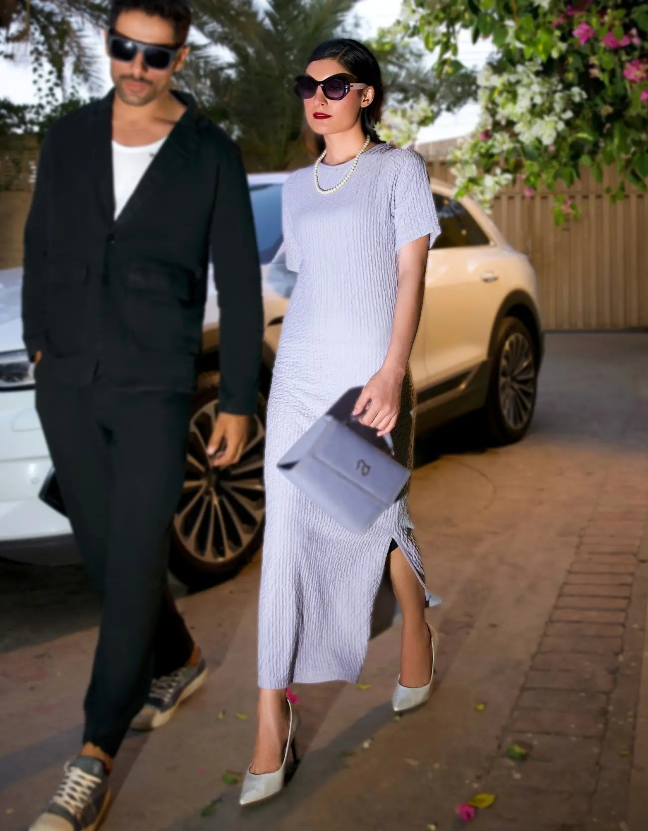 KNITTED TEXTURED MIDAXI DRESS