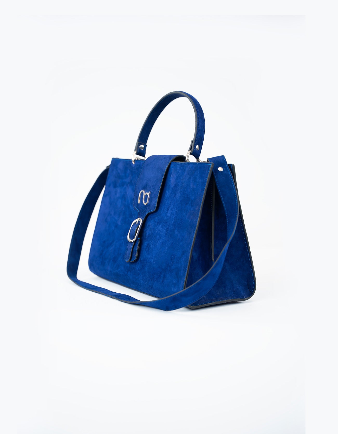 SUEDE STATEMENT HANDBAG