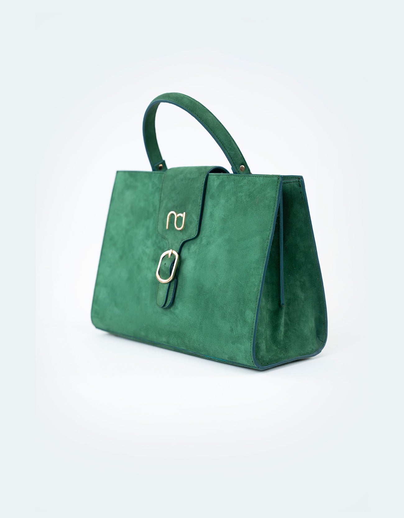 SUEDE STATEMENT HANDBAG