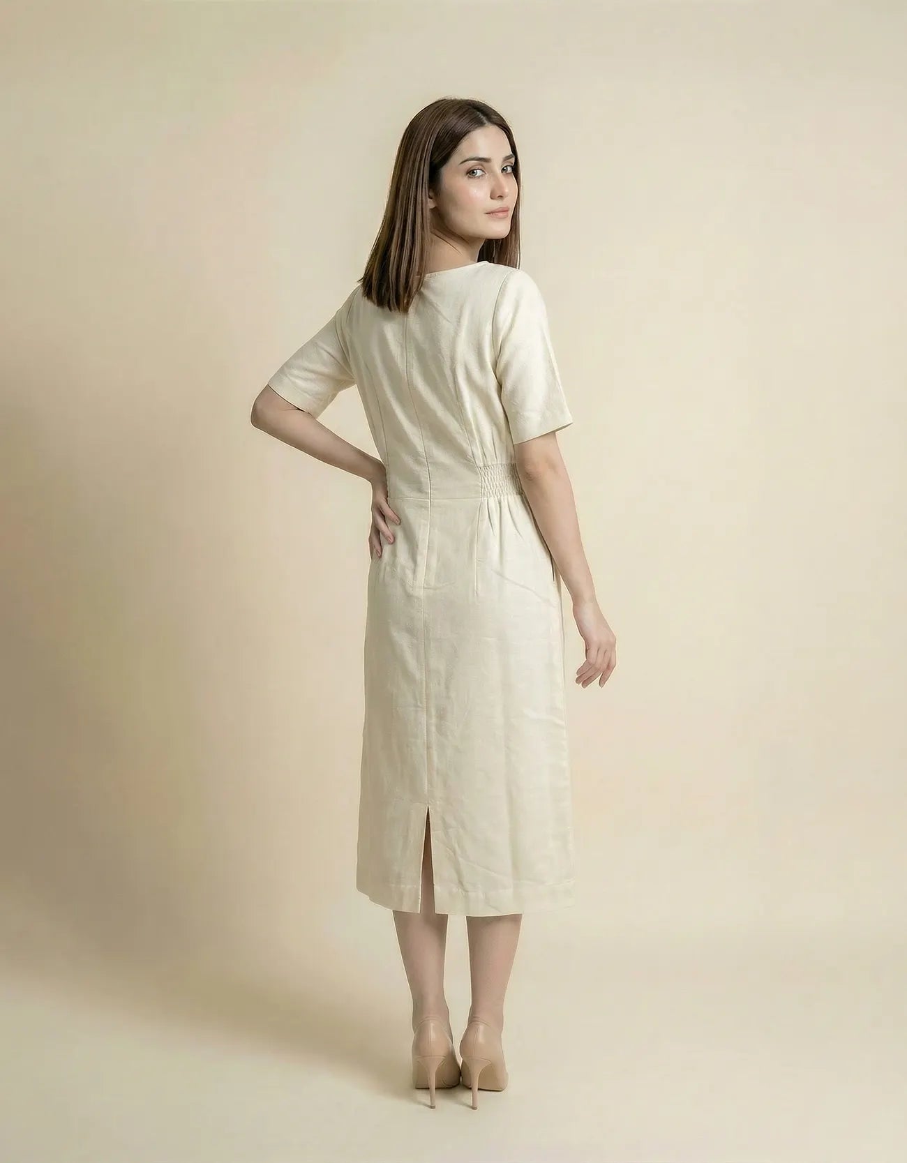 TIERED MIDI DRESS