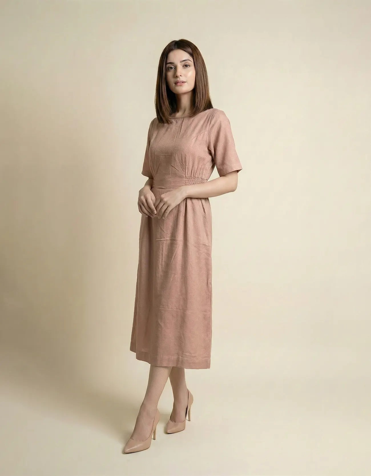 TIERED MIDI DRESS