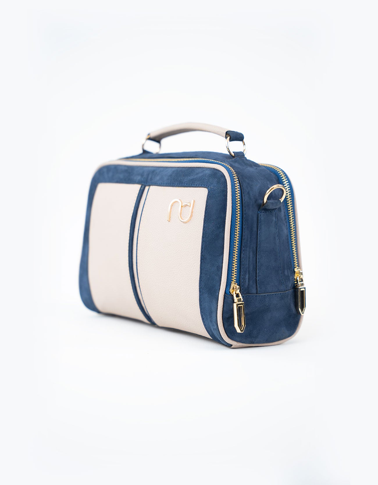 TEXTURED CONTRAST LEATHER CROSSBODY BAG