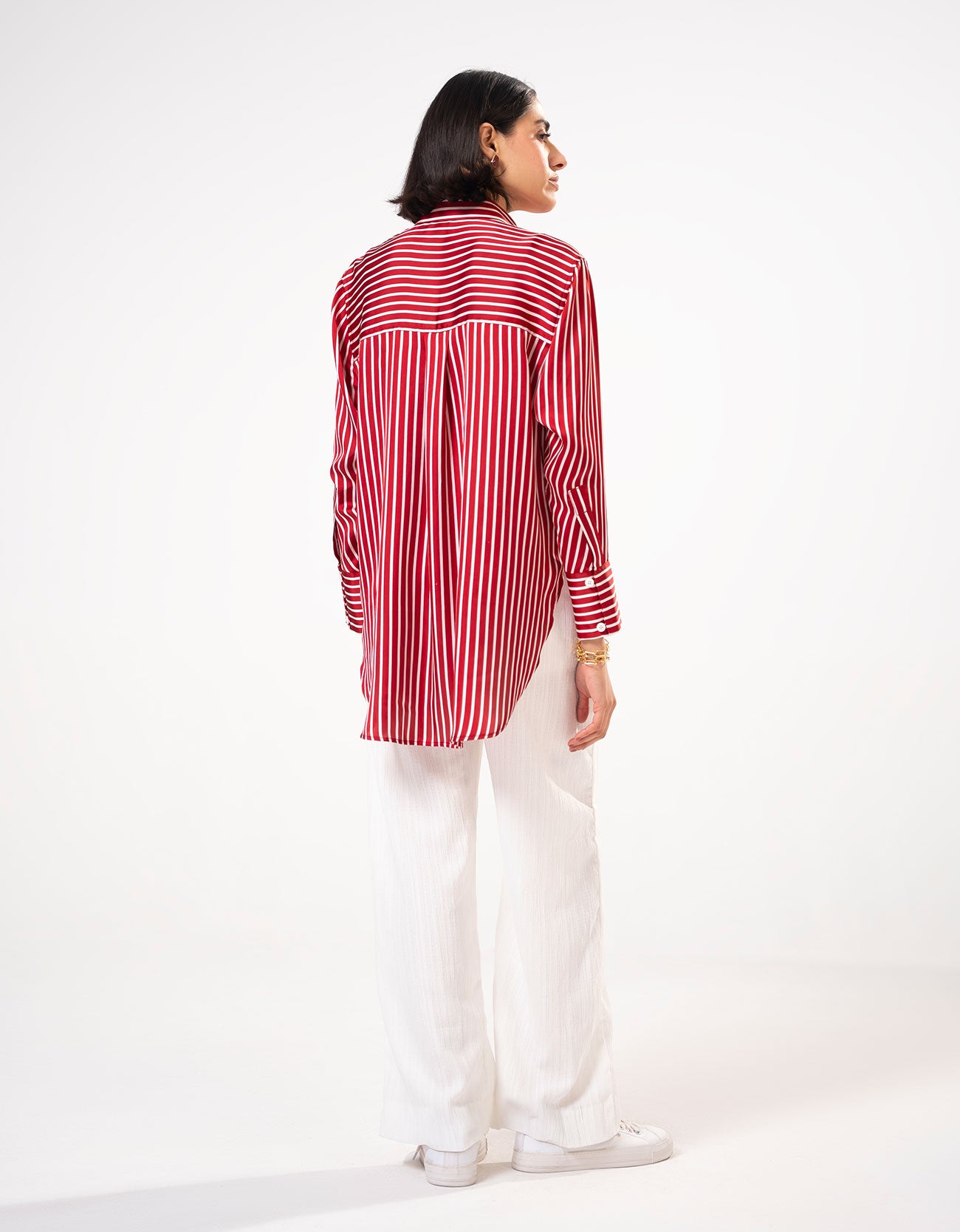 STRIPED BUTTON DOWN SHIRT