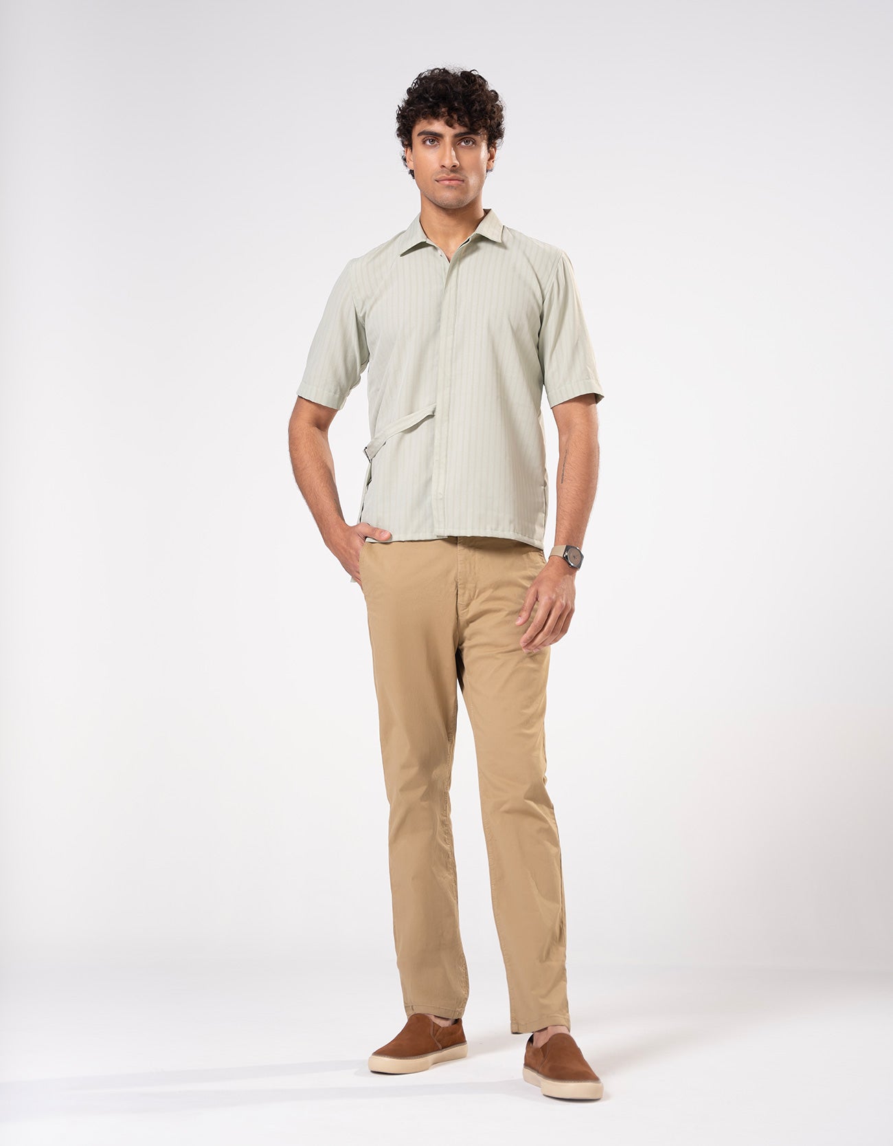 BOXY FIT CROSS OVER SHIRT