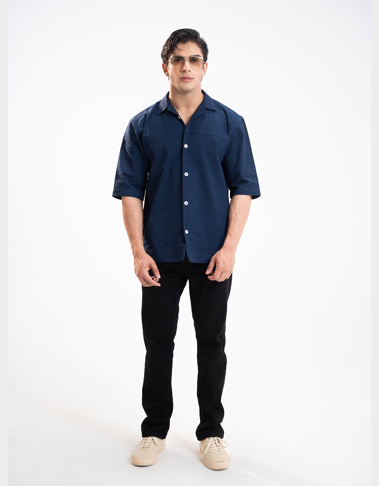 STRIP PATTERN SEERSUCKER SHIRT