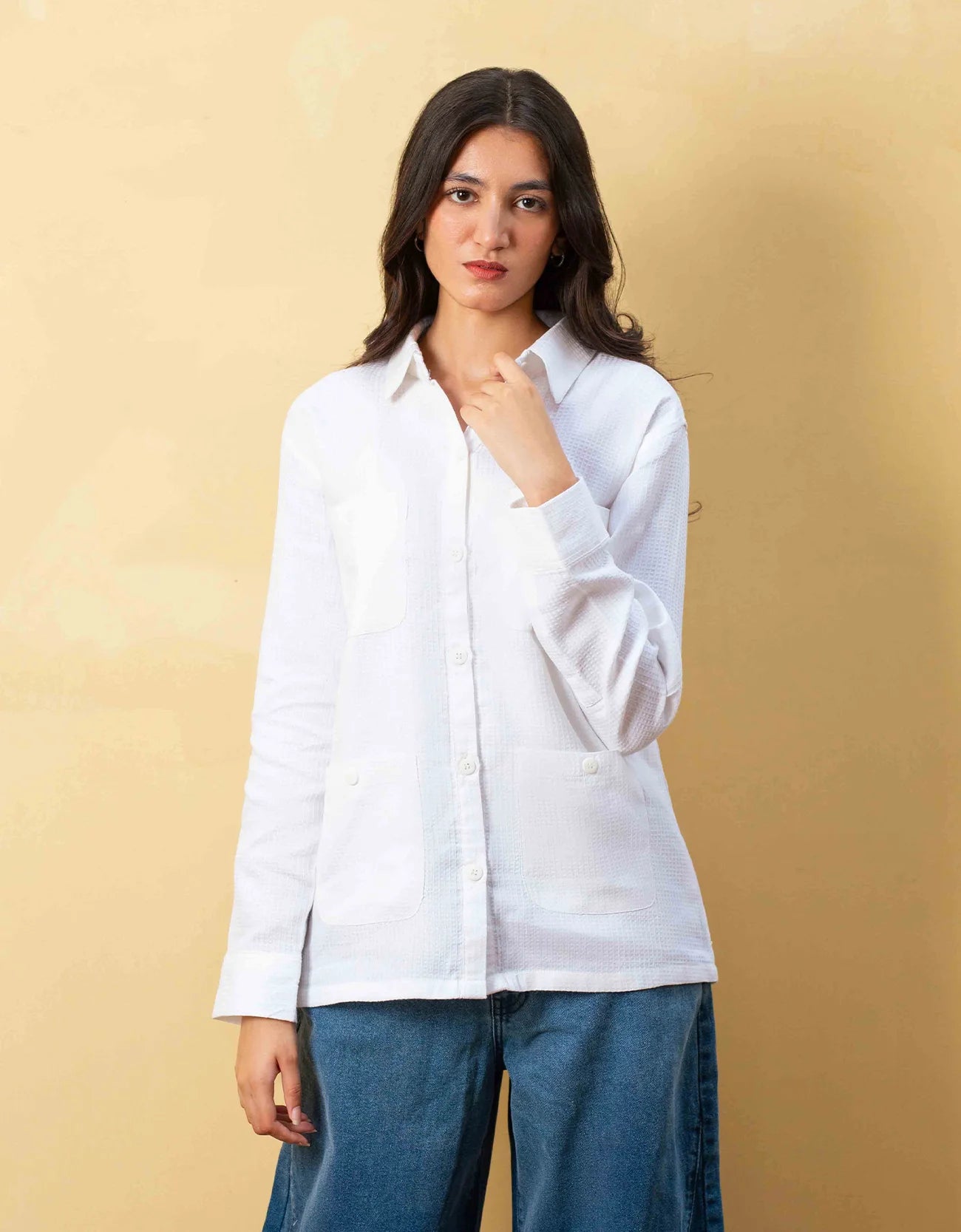 TEXTURED SHIRT WITH POCKETS