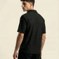 MESH TEXTURED CAMP SHIRT