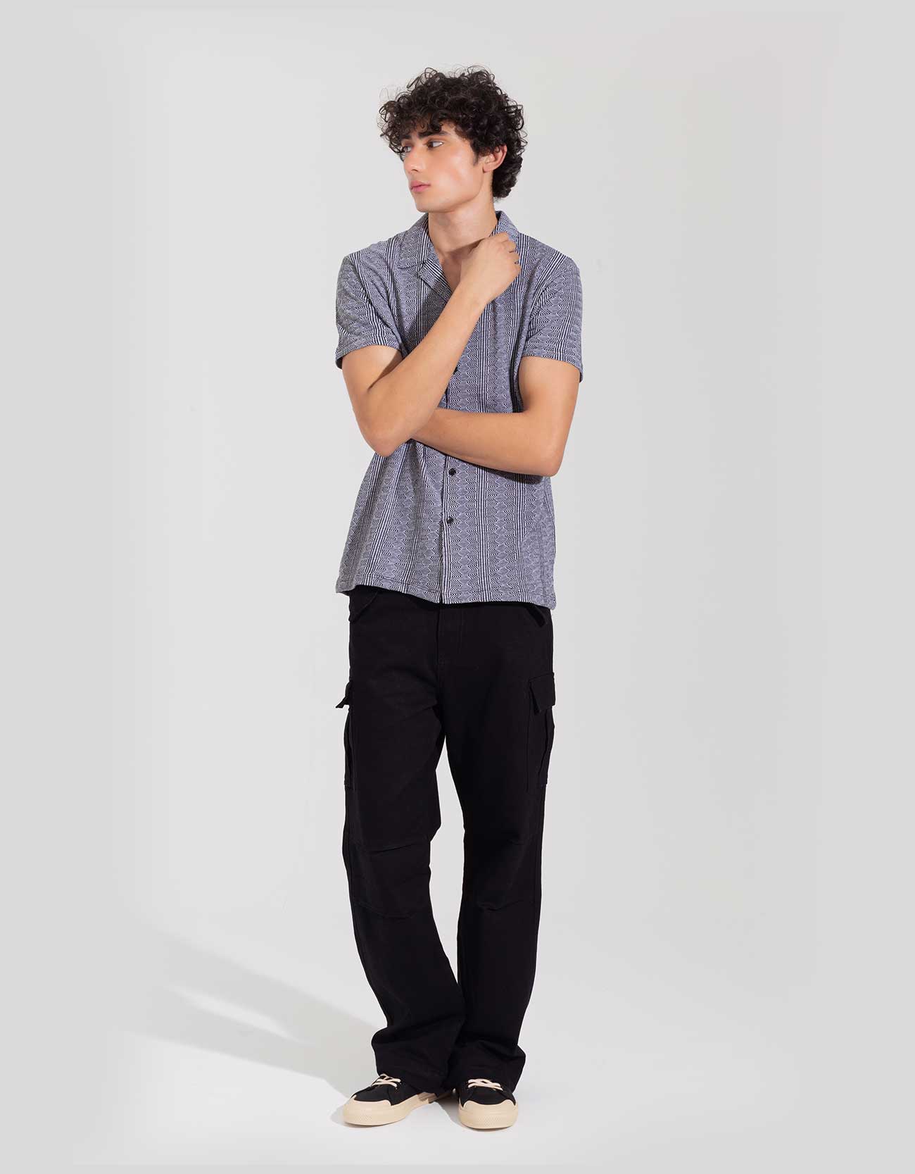 JACQUARD BUTTONDOWN SAFARI SHIRT