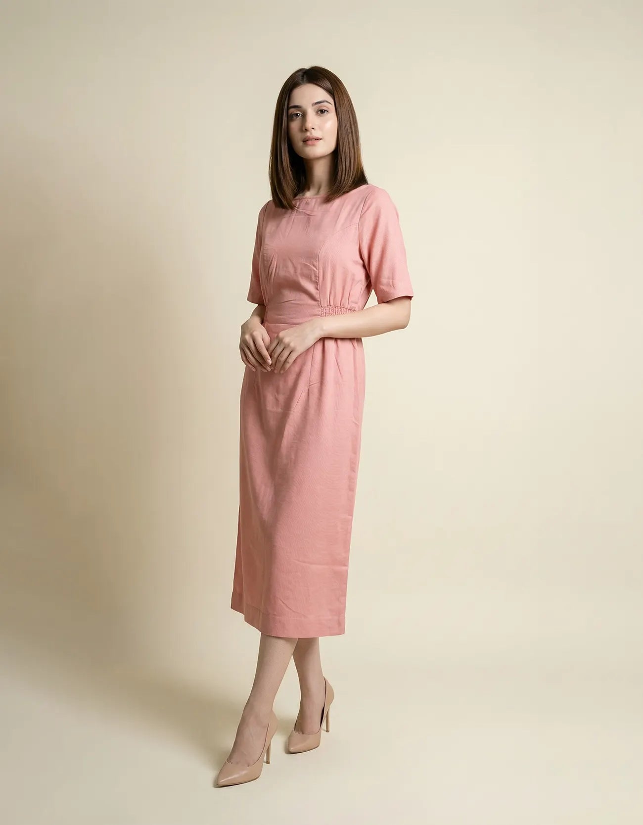 TIERED MIDI DRESS