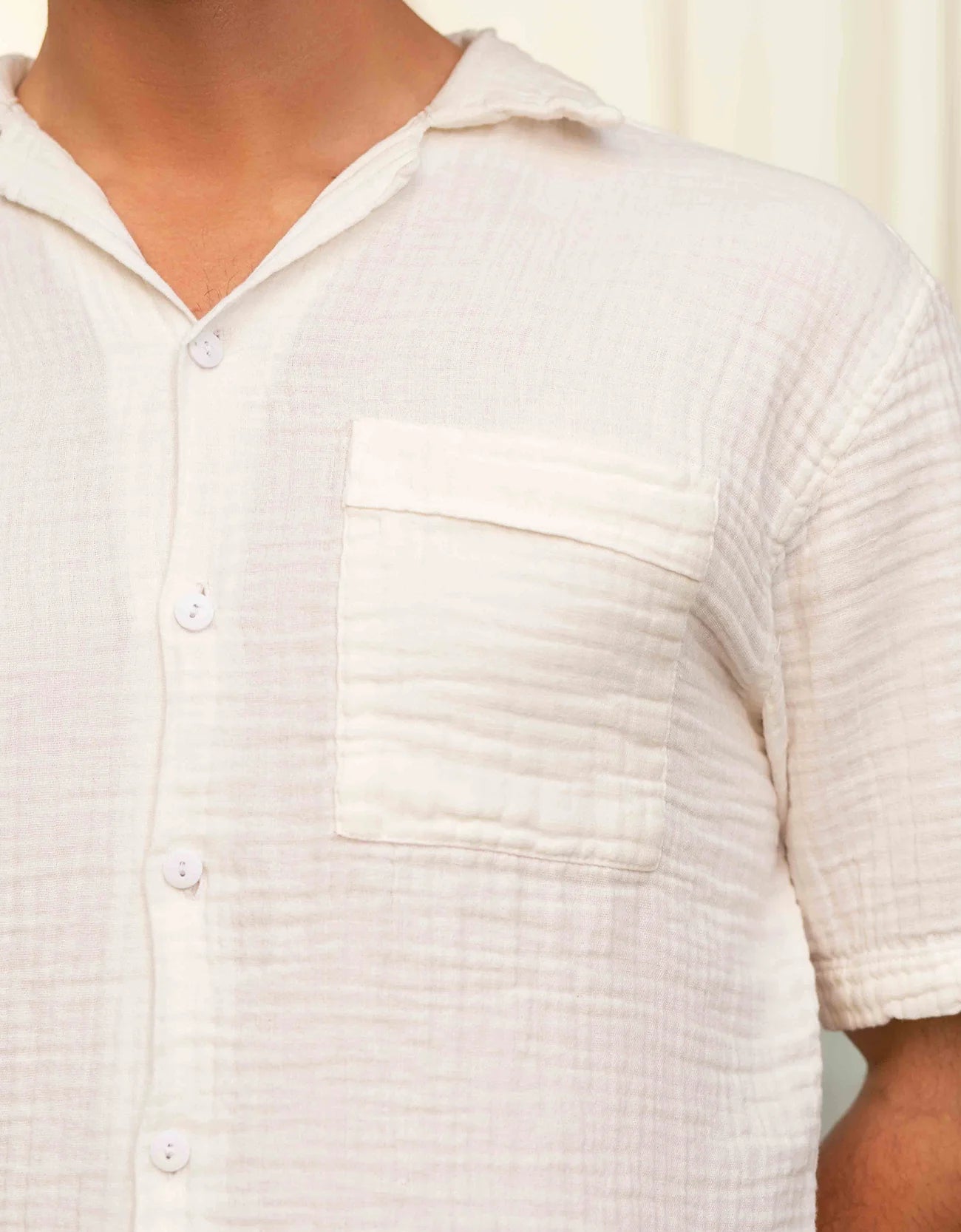 RELAXED FIT MUSLIN SAFARI SHIRT