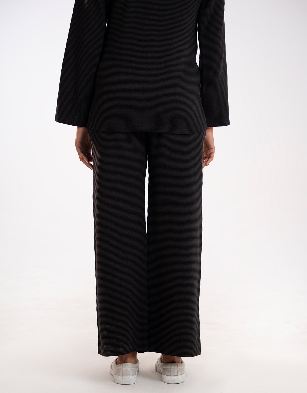 TEXTURED WIDE LEG TROUSER