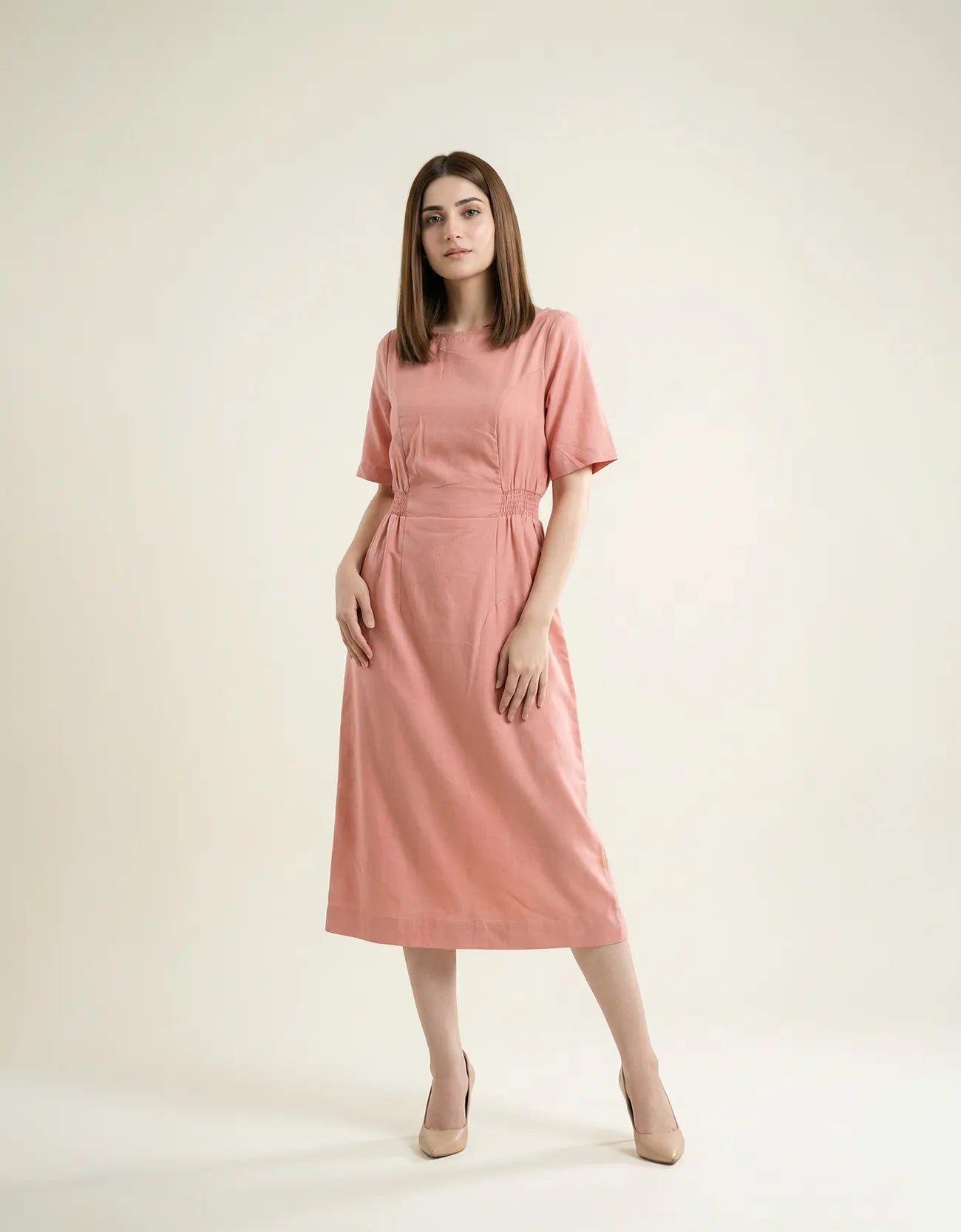 TIERED MIDI DRESS