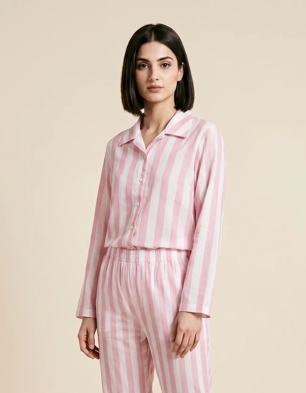 STRIPED SLEEPWEAR SHIRT