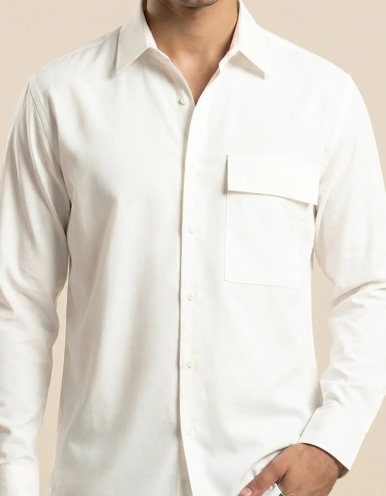 CHEST POCKET BUTTONED SHIRT