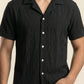 MESH TEXTURED CAMP SHIRT
