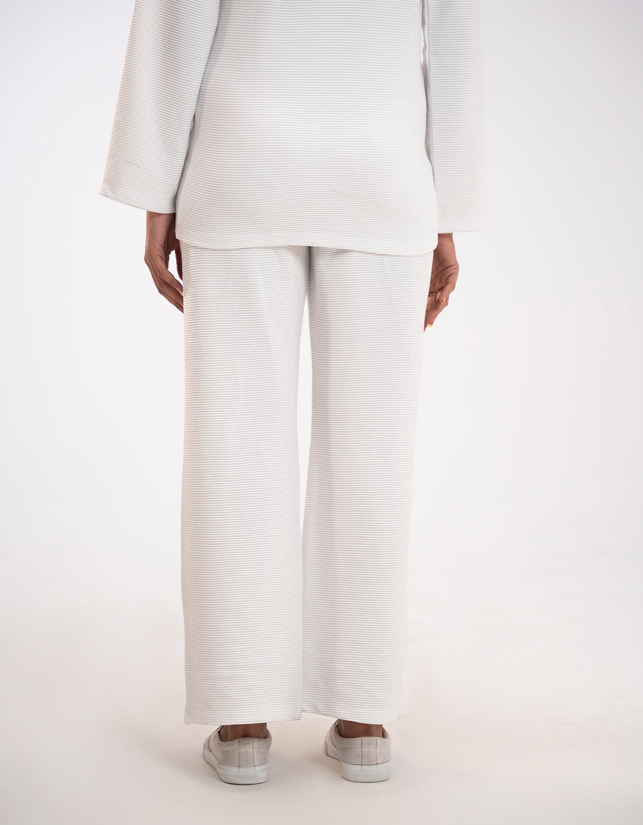 TEXTURED WIDE LEG TROUSER