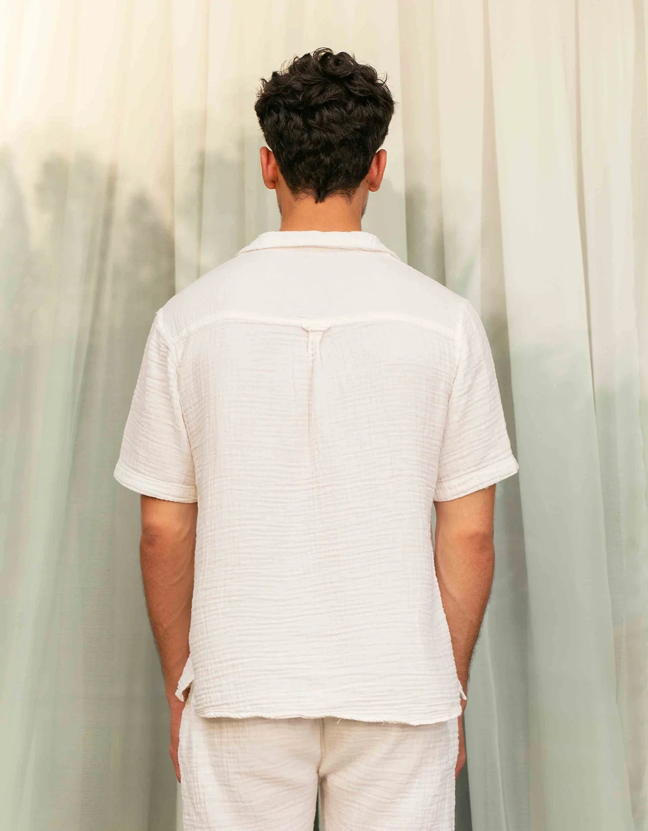 RELAXED FIT MUSLIN SAFARI SHIRT