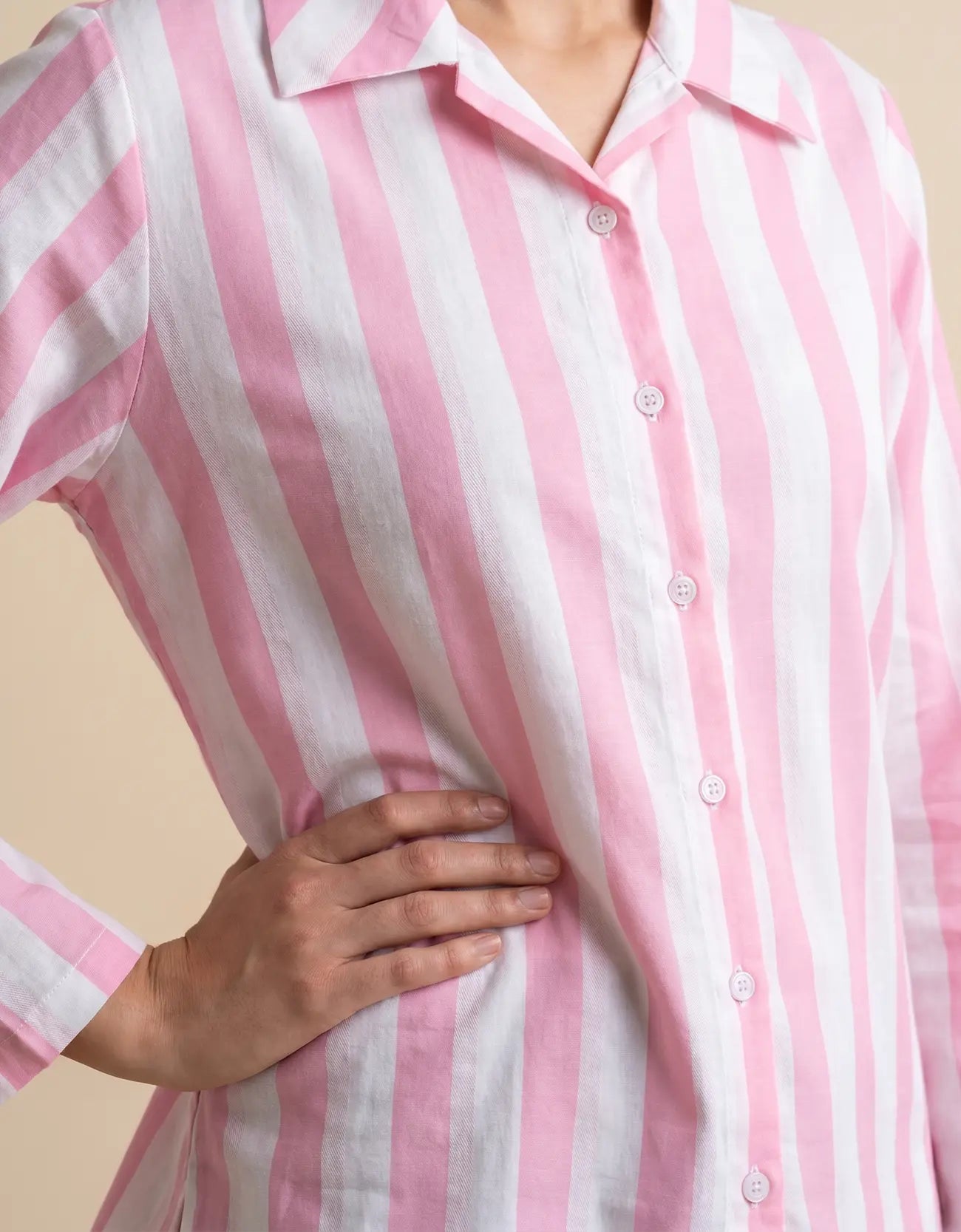 STRIPED SLEEPWEAR SHIRT
