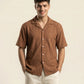 MESH TEXTURED CAMP SHIRT