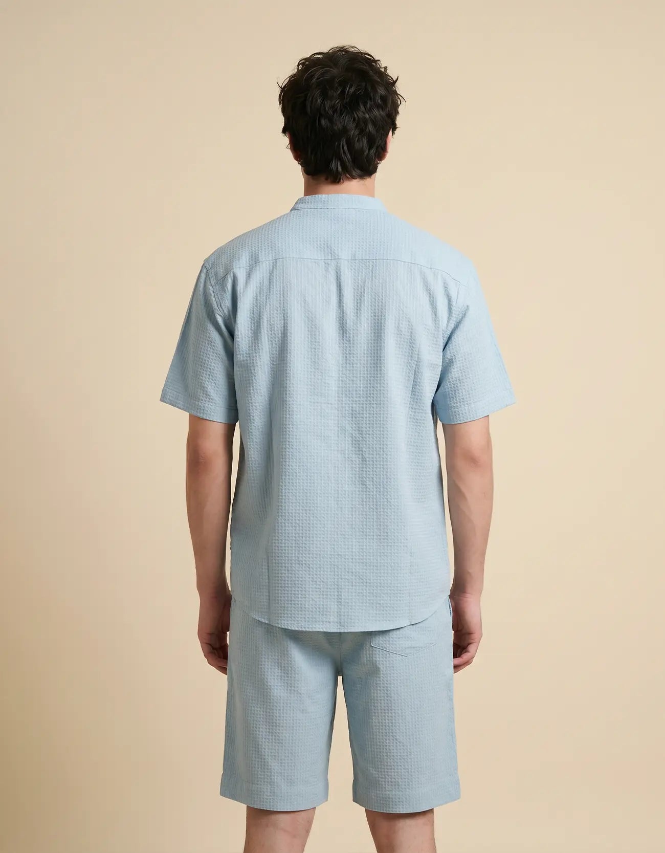 WAFFLE TEXTURED MEN'S CASUAL SHIRT