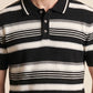 MEN'S STRIPED KNIT POLO