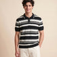 MEN'S STRIPED KNIT POLO