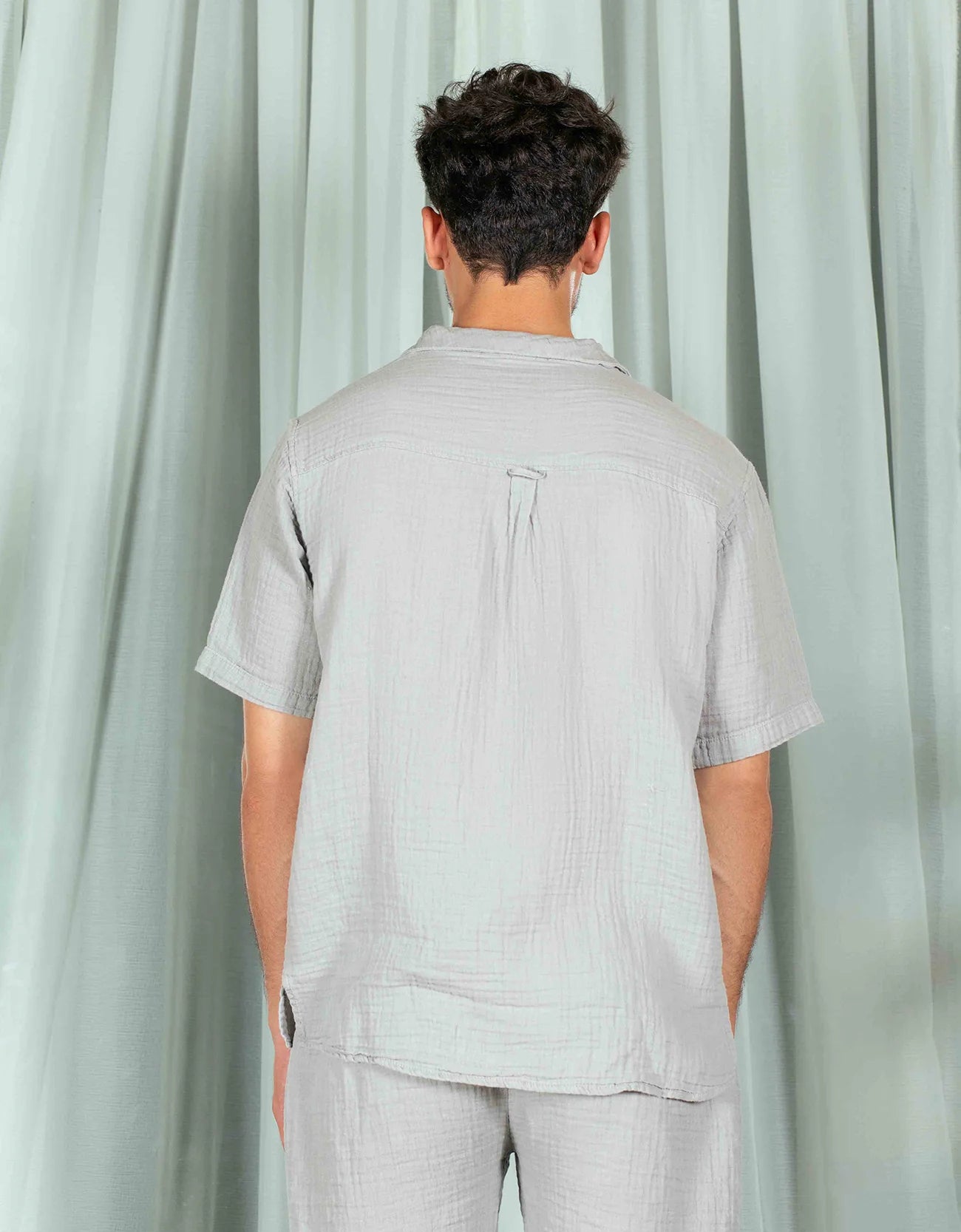 RELAXED FIT MUSLIN SAFARI SHIRT