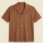 MESH TEXTURED CAMP SHIRT
