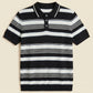 MEN'S STRIPED KNIT POLO
