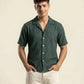 MESH TEXTURED CAMP SHIRT
