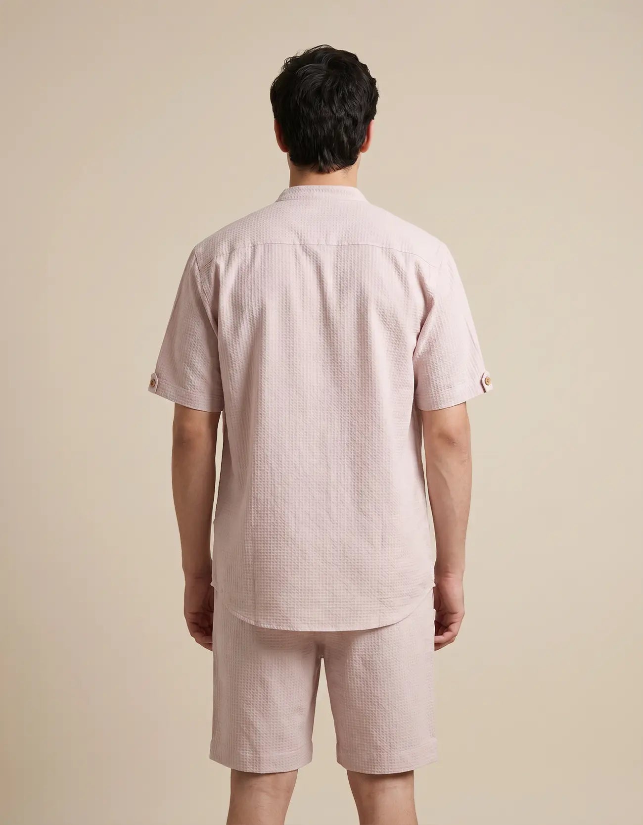 WAFFLE TEXTURED MEN'S CASUAL SHIRT