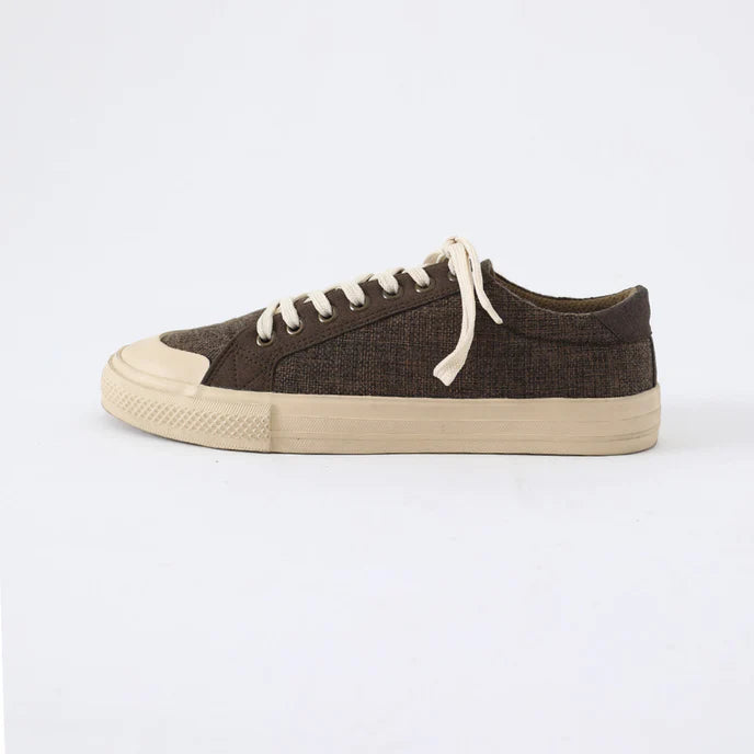 JUTE-SUEDE LACE-UP SNEAKERS