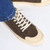 JUTE-SUEDE LACE-UP SNEAKERS