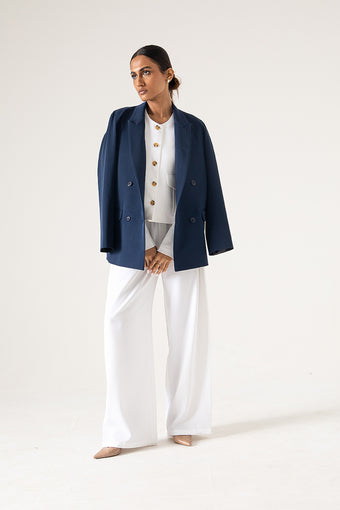 TAILORED OVERSIZED PANAMA BLAZER