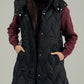 HOODED WINDPROOF SLEEVELESS PUFFER