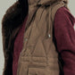 HOODED SLEEVELESS PUFFER JACKET