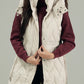 HOODED WINDPROOF SLEEVELESS PUFFER