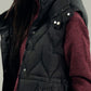 HOODED WINDPROOF SLEEVELESS PUFFER