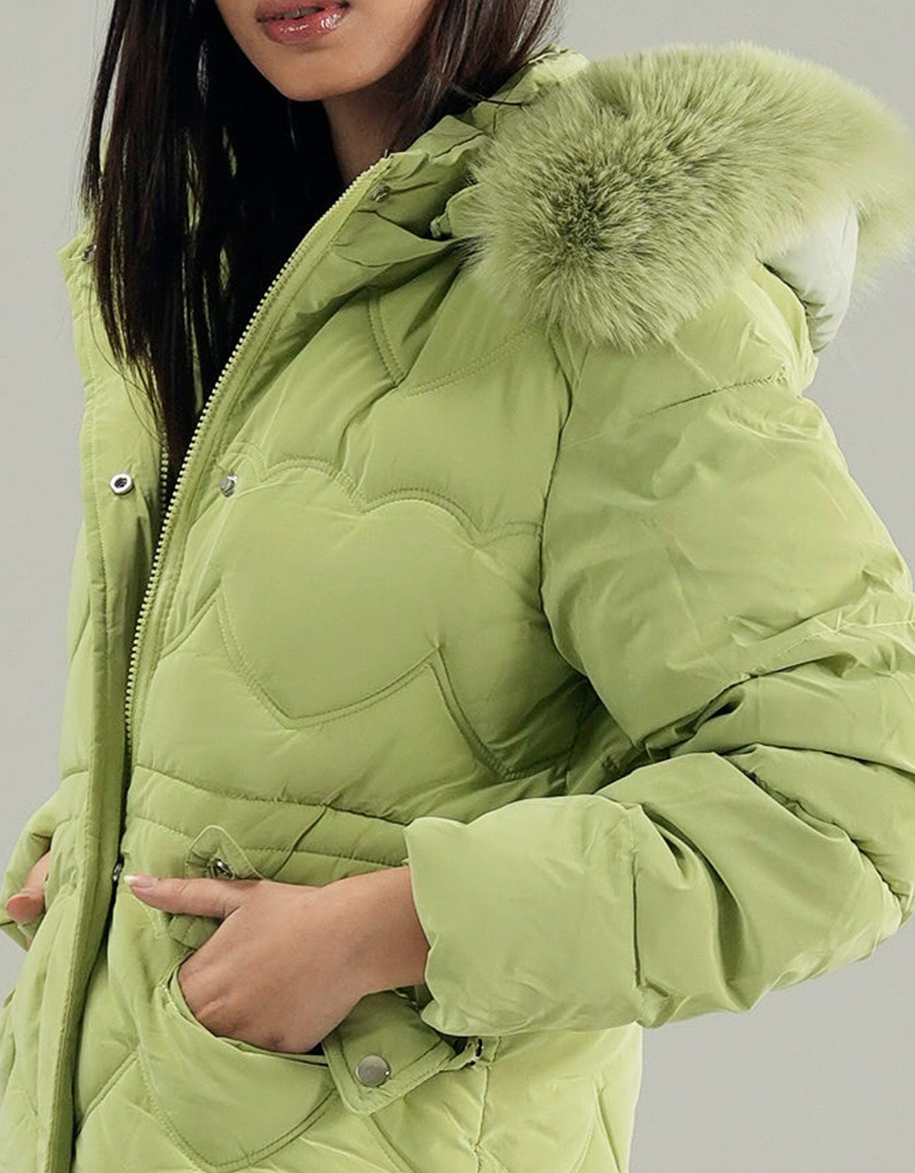 HOODED WIND-PROOF PUFFER
