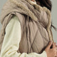 HOODED SLEEVELESS PUFFER JACKET