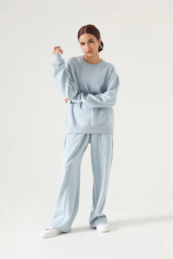 FLEECE WIDELEG TROUSER