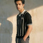 STRIPPED JOHNNY COLLAR POLO