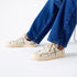 CHECK JUTE LACE-UP SNEAKERS