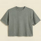 CROP TEXTURED TEE